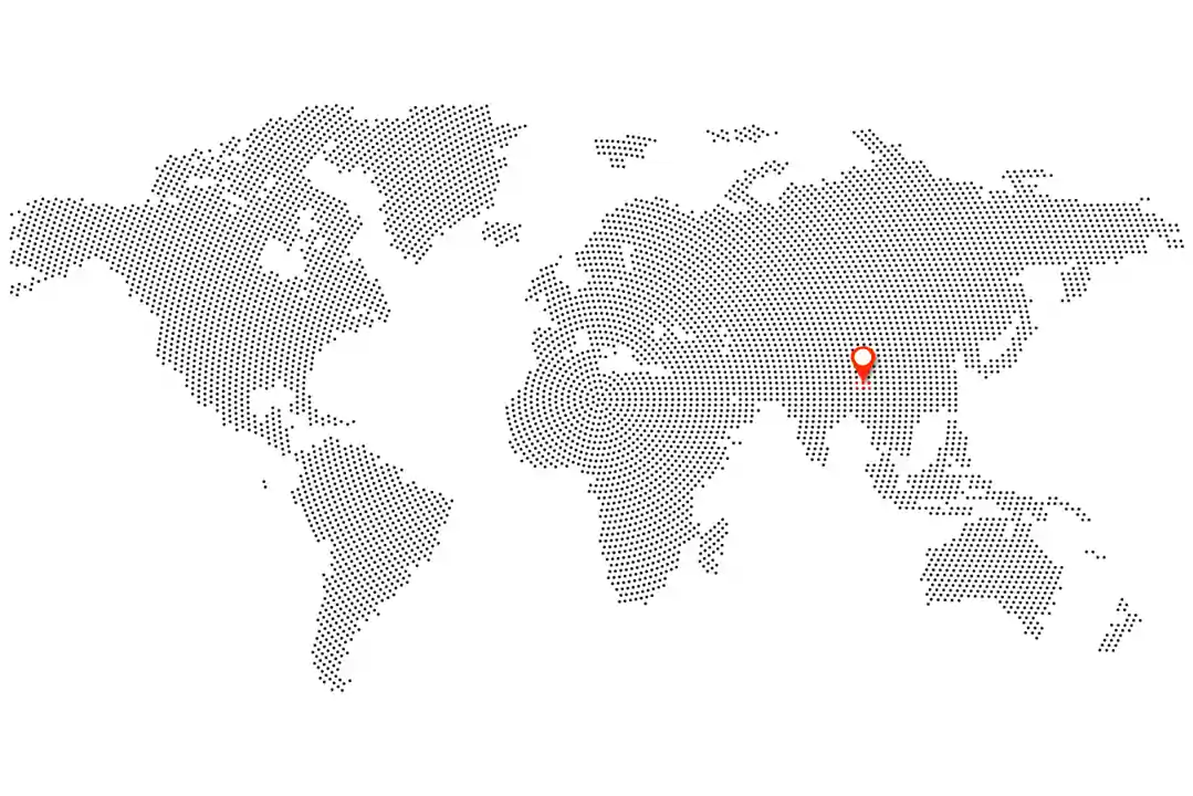 World map showing TrendX Insights headquarter location